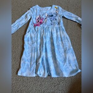 Disney Blue and Pink Character Long Sleeve Dress
